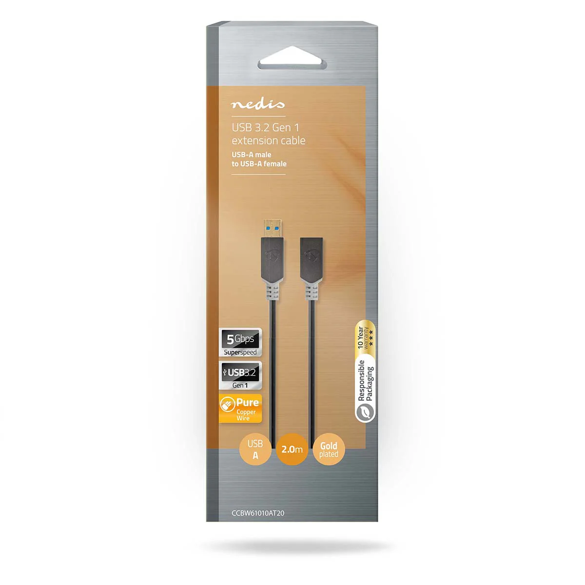 USB-Kabel USB 3.2 Gen 1 - USB-A Male - USB-A Female - Image 3