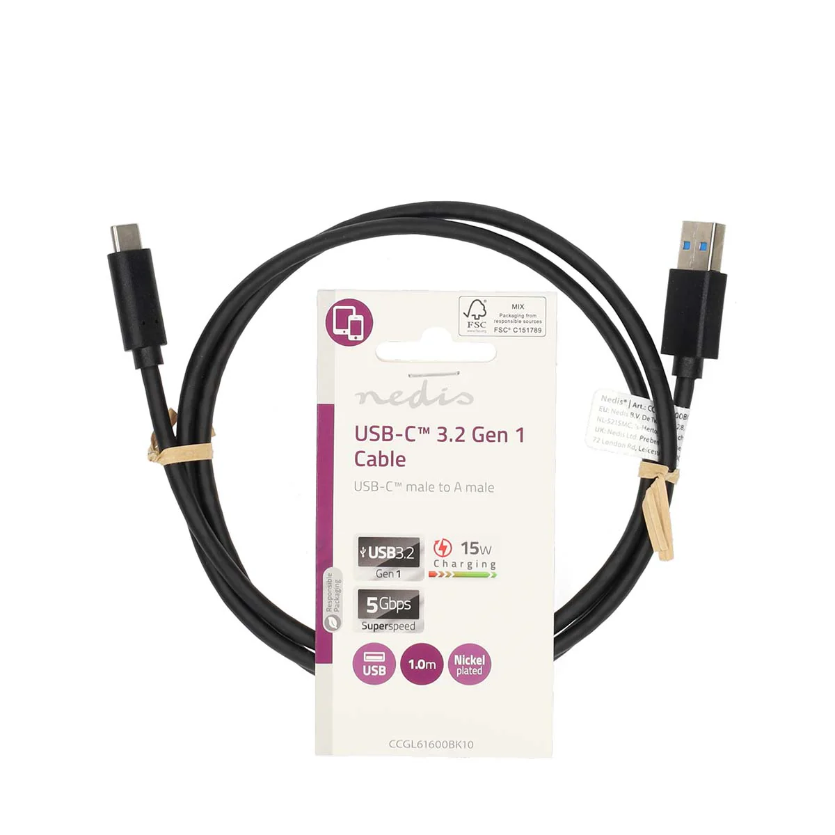 USB-Kabel USB 3.2 Gen 1 - USB-A Male - USB-C™ Male - Image 3