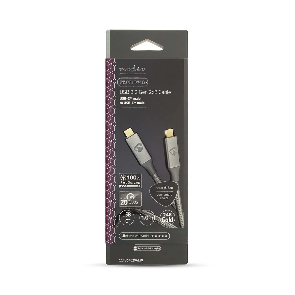 USB-Kabel USB 3.2 Gen 2x2 - USB-C™ Male - USB-C™ Male - Image 3