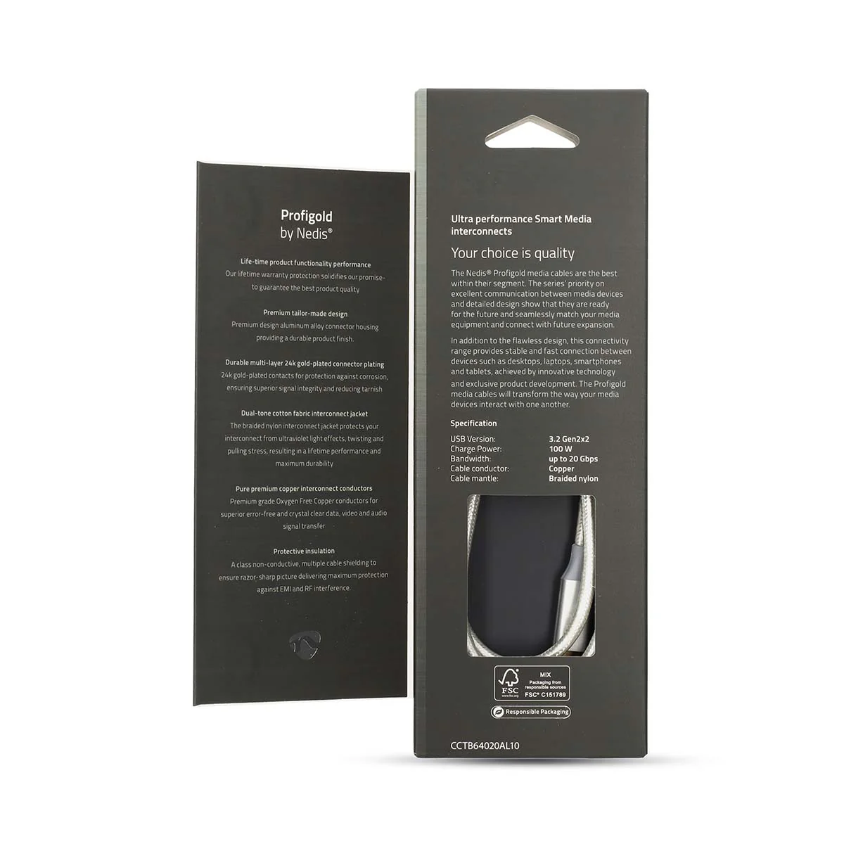 USB-Kabel USB 3.2 Gen 2x2 - USB-C™ Male - USB-C™ Male - Image 4