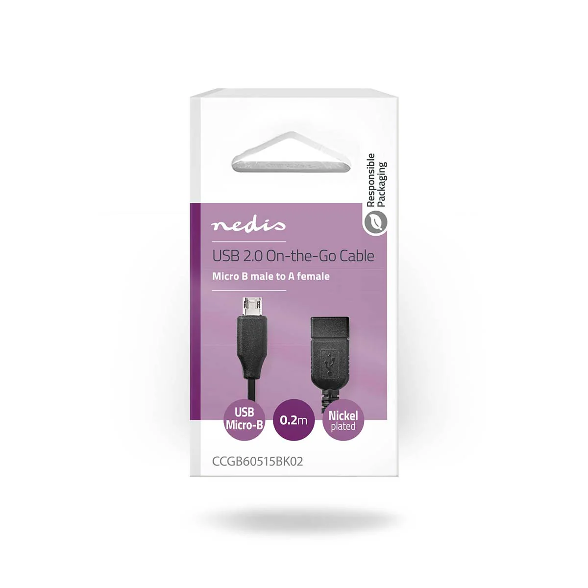 USB Micro-B Adapter USB 2.0 - USB Micro-B Male - USB-A Female - Image 3