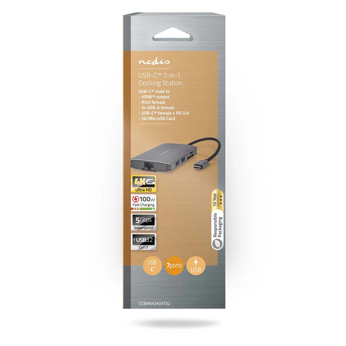 USB Multi-Port Adapter 7-in-1 - USB 3.2 Gen 1 - USB-C™ Male - Image 10