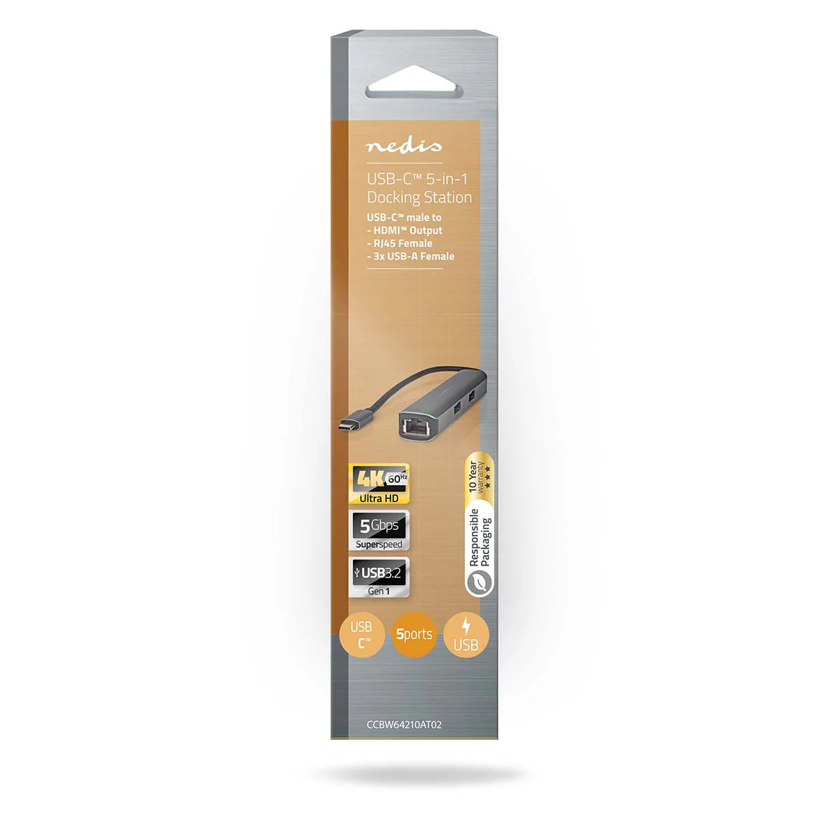 USB Multi-Port Adapter 5-in-1 - USB 3.2 Gen 1 - USB-C™ Male - Image 9