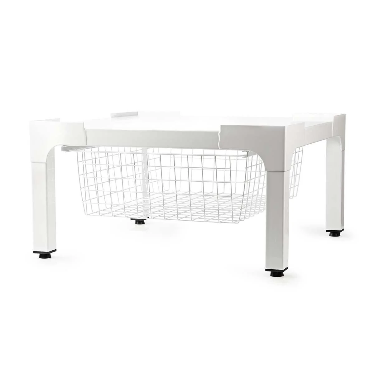 Verhoger voor Wasmachine en Wasdroger Draadmand - 200 kg - Wit - Image 6