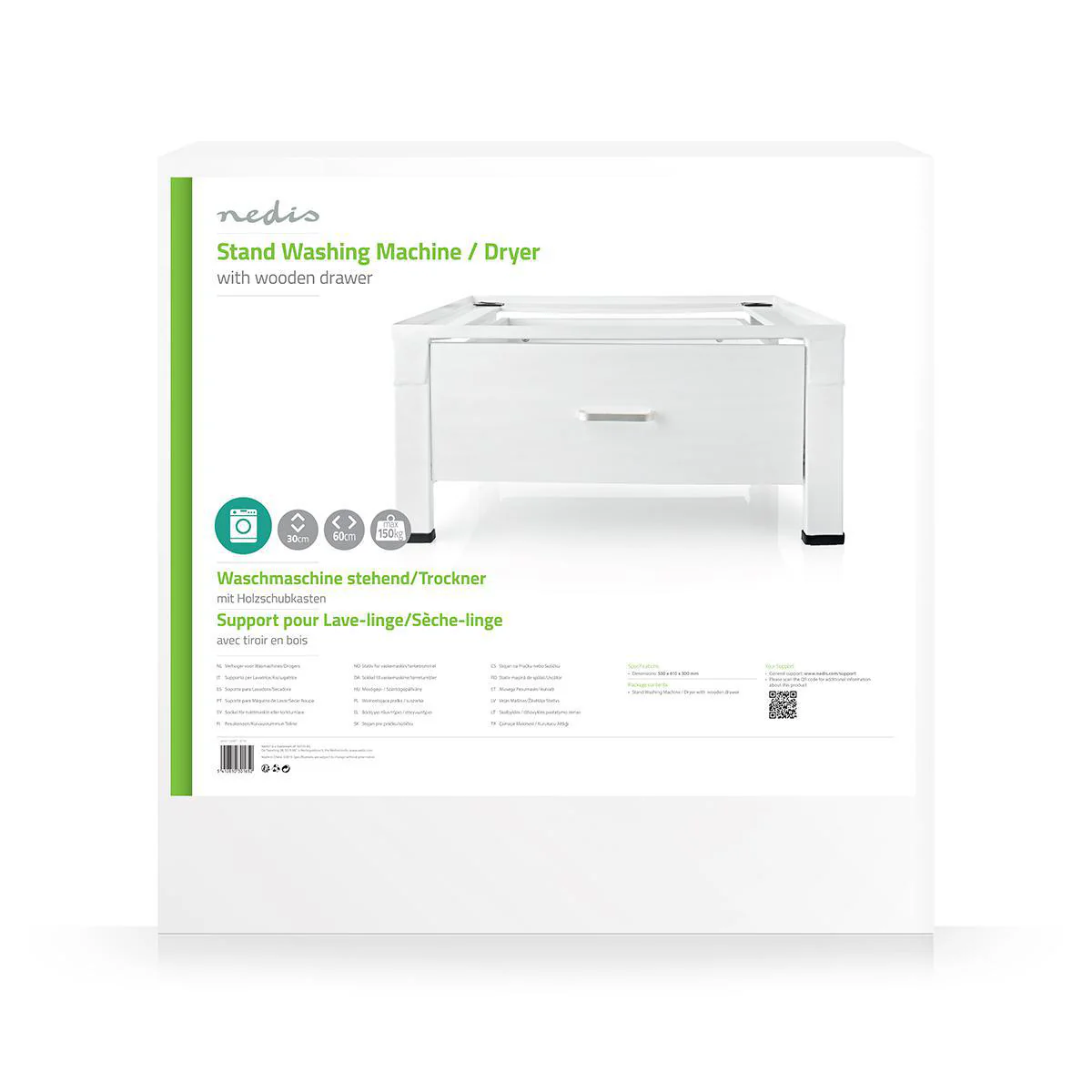 Verhoger voor Wasmachine en Wasdroger Lade - 150 kg - Wit - Image 7