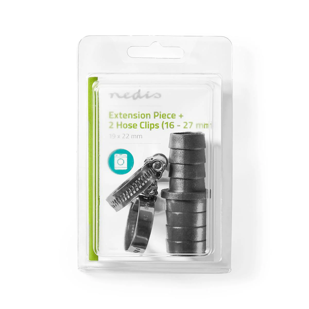 Verlengstuk met 2 Slangklemmen 19 mm - 22 mm - Grijs / Metaal - Image 2