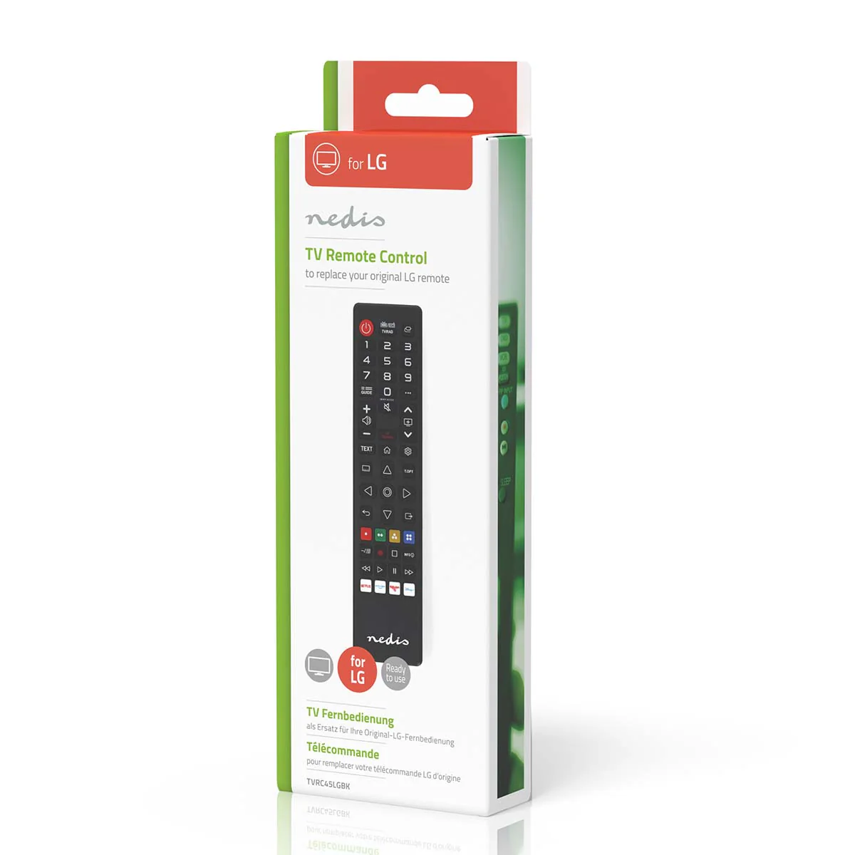 Vervangende Afstandsbediening Geschikt voor: LG - Voorgeprogrammeerd - 1 Apparaat - Image 3