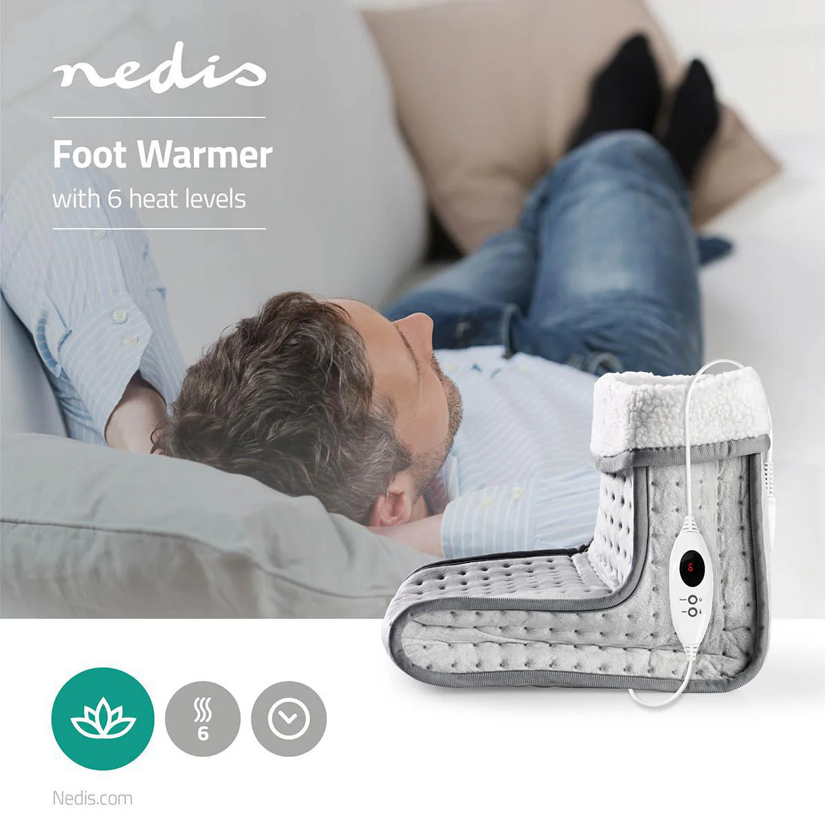 Voetenwarmer 6 Warmte Standen - Wasmachinebestendig - Oververhittingsbeveiliging - Image 6