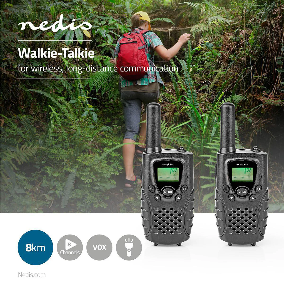 Walkie talkie Set 2 Handsets - 8000m - Aantal frequentiekanalen: 8 - Image 7