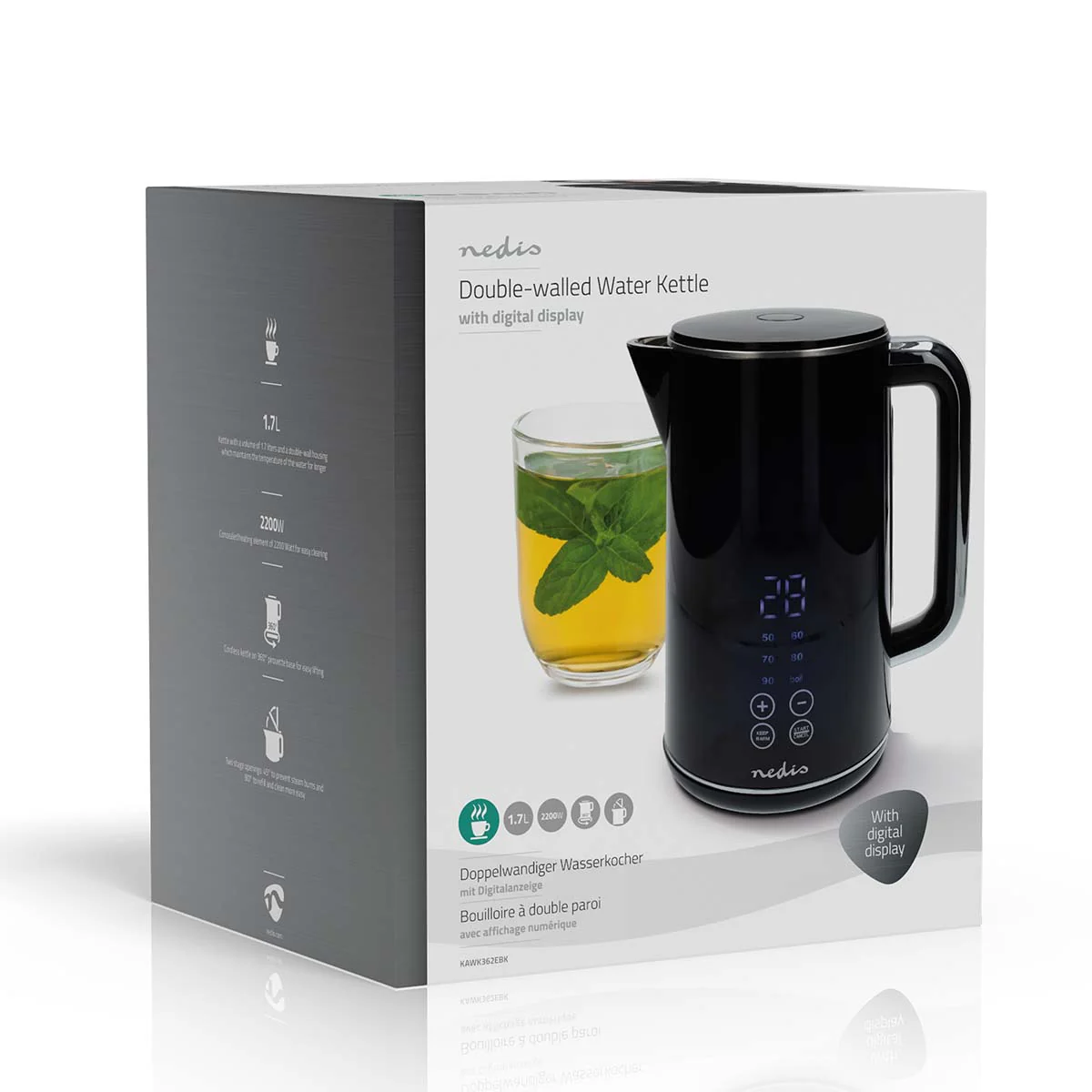Waterkoker 1.7l - Kunststof - Zwart - Image 10