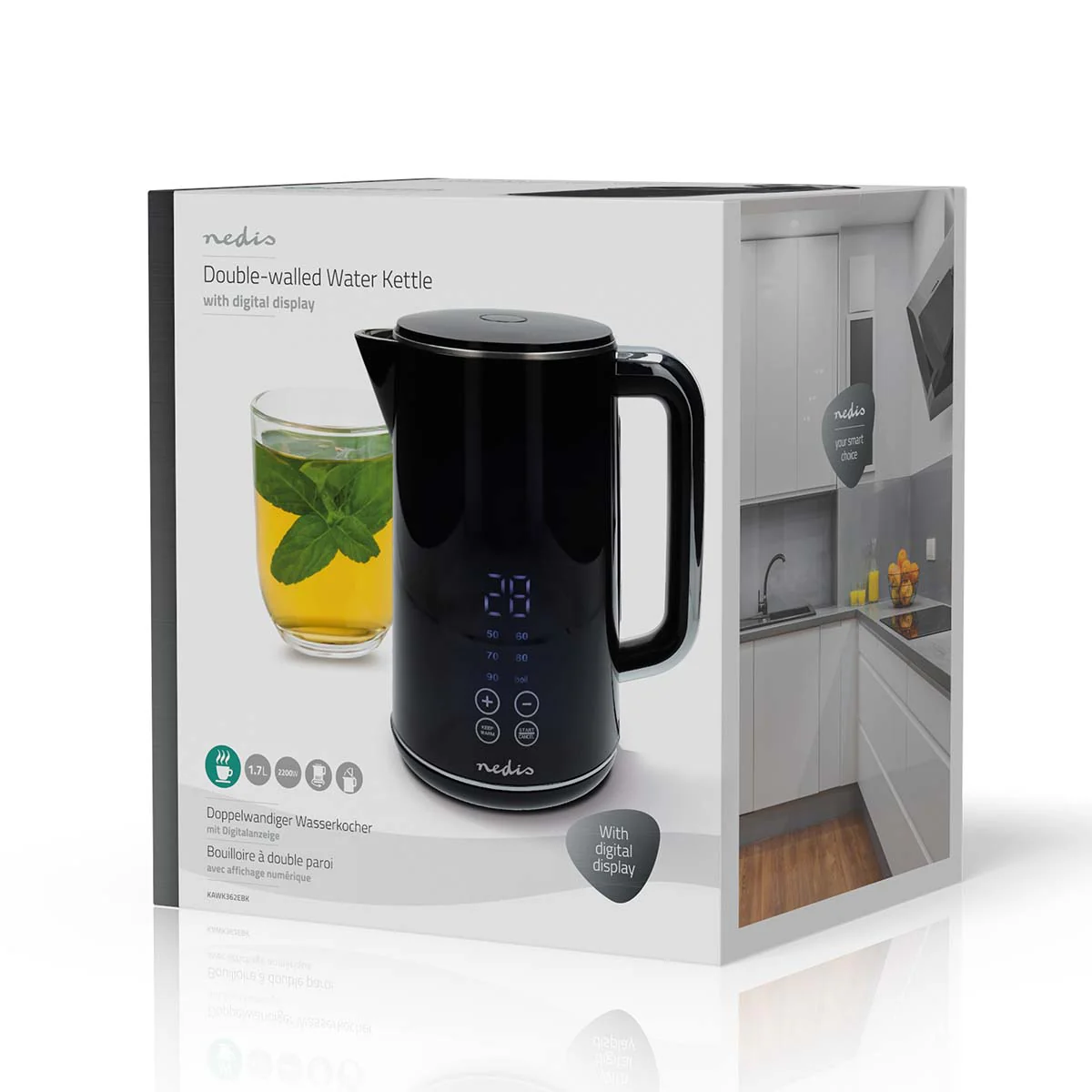 Waterkoker 1.7l - Kunststof - Zwart - Image 9