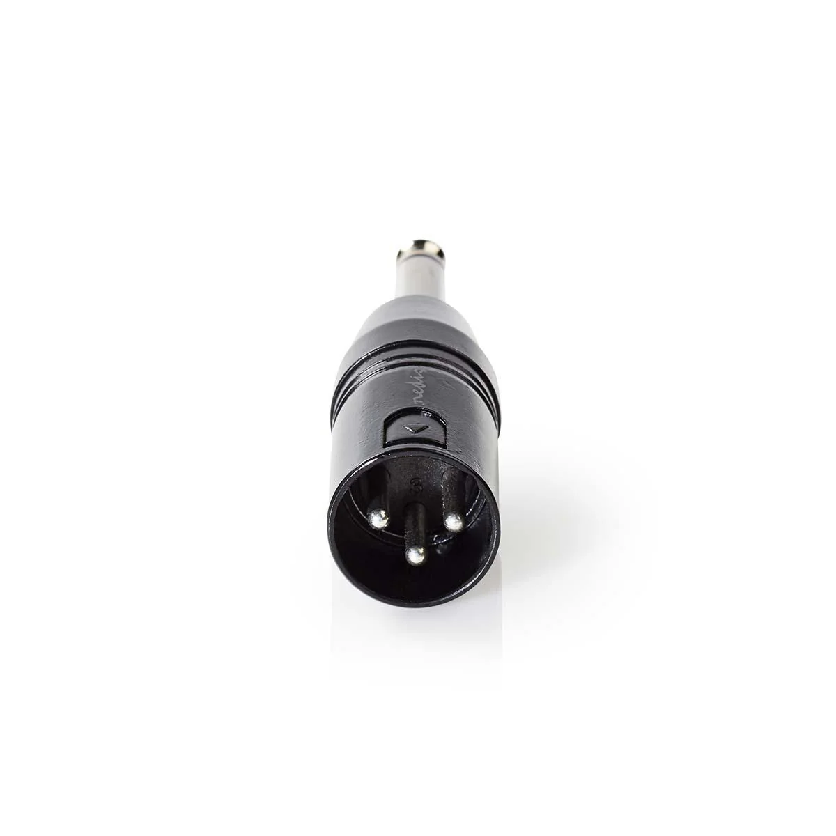 XLR-Adapter XLR 3-Pins Male - 6,35 mm Male - Vernikkeld - Image 2